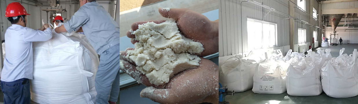 Close-up of industrial-grade salt crystals recovered from wastewater at a JINGYU zero liquid discharge plant